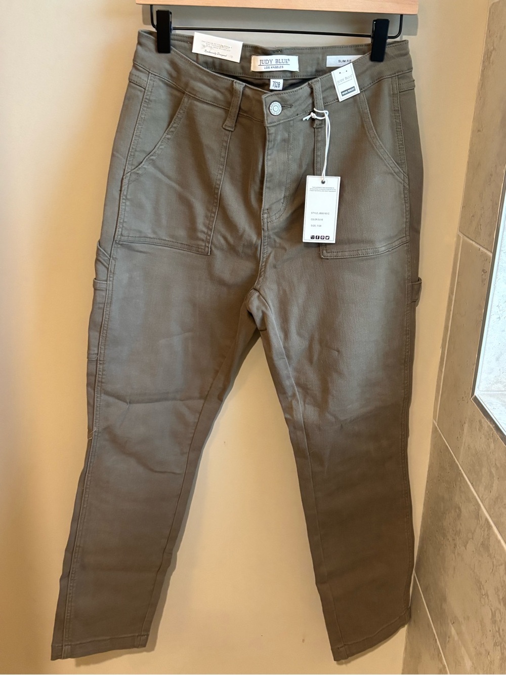 Judy Blue Olive Green Women's Cargo Jeans